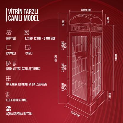 Vitrin Tarzı, Camlı Kapaklı İngiltere Telefon Kulübesi