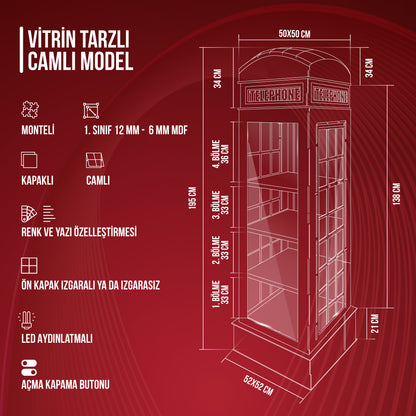 Vitrin Tarzı, Camlı Kapaklı İngiltere Telefon Kulübesi