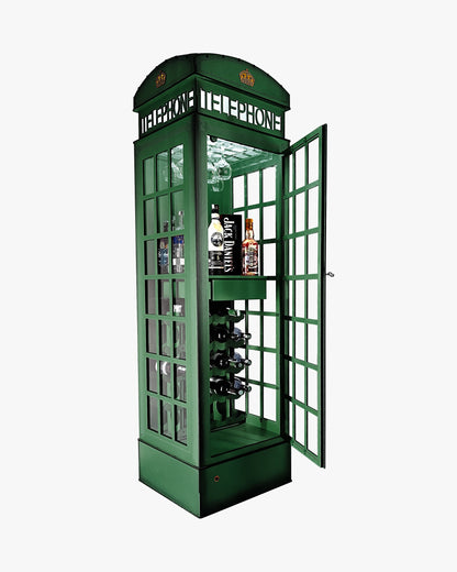 Şaraplık | Camlı Kapaklı Dekoratif İngiltere Telefon Kulübesi